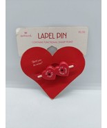 HALLMARK VALENTINE TINKER TOY HEARTS BE MINE Lapel Pin Original Cardboar... - $16.27 CAD