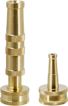 Solid Brass Heavy Duty Adjustable Twist Hose Nozzle Jet Sweeper Nozzle - $19.03