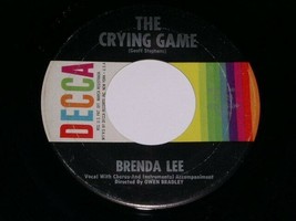 Brenda Lee Crying Game Thanks A Lot 45 Rpm Record Vinyl Decca Label - £12.86 GBP