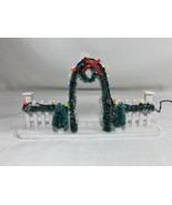 Garland Lined Lightup White Picket Fence &amp; Archway Christmas Village Acc... - $366.00 MXN