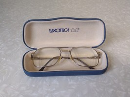 Luxottica Gilbert Vintage Eyeglasses Frames Only &amp; Case Natural GEP 135 Italy - £10.97 GBP