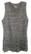 Love 21 Women&#39;s Sleeveless Sweater Top w/ Sequins Size S Gray - £9.61 GBP