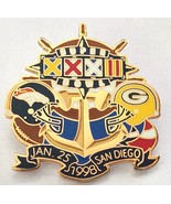 SUPER BOWL XXXII PIN 1998 GREEN BAY PACKERS VS SAN DIEGO CHARGERS - £13.36 GBP
