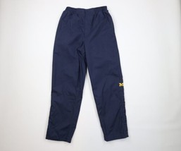 Vintage 90s Mens Size Medium Waterproof University of Michigan Rain Pants Blue - £54.17 GBP