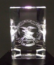 3d laser design of several &quot;nra emblem&quot; crystal glass - £192.69 GBP
