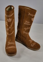 Juicy Couture Angel Kid Boots Brown Suede Calf Tall Boots Girl Size US 4  **** - £31.46 GBP