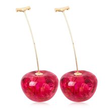 AIXCE New Geometric Fruit Fashion Drop Earrings Long Earrings Sweet Cherry Shape - £8.18 GBP