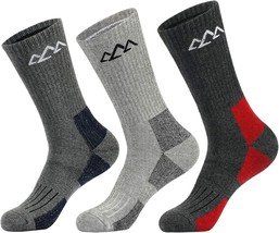 Men&#39;S Full Cushioned Hiking Walking Socks, Quarter Crew Socks, Innotree 3 Pack. - £30.00 GBP