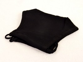 Solid Black Cloth Face Mask, Adjustable Ear Bands, Washable, Clik Clak, ... - $7.79