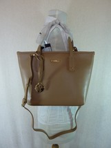 NWT FURLA Cappuccino Brown Saffiano Leather Small Daisy Tote $298 MADE I... - $268.00