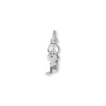 Sterling Silver Peace, Love and Music Charm for Charm Bracelet or Necklace - £18.32 GBP