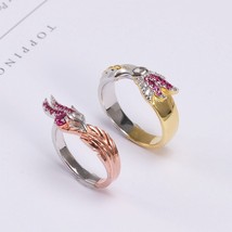 S925 Sterling Silver Couple Rings  Xayah and Rakan Ring League of Game Periphera - £37.22 GBP