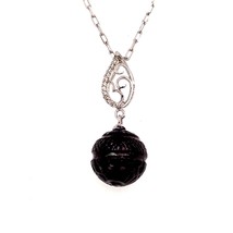Carved Tahitian Pearl Necklace 18k Gold 11.2 mm 16&quot; Certified $2,290 817266 - €500,04 EUR
