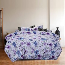 3/6 Piece Bedding Set Rich Cotton Duvet Quilt Cover with Fitted Sheet Pillowcase - £16.80 GBP+