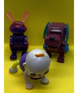 3 Robo-Chi Toys Dog Rabbit and Baby McDonalds Happy Meal Toys 2002 - £4.54 GBP