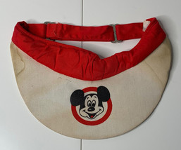 Disney vintage red white mickey mouse house visor hat j2 - £14.23 GBP