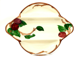 Vtg Franciscan Apple Ware Divided Relish Server 12.25&quot; x 10&quot; Hand Decorated USA - £18.36 GBP