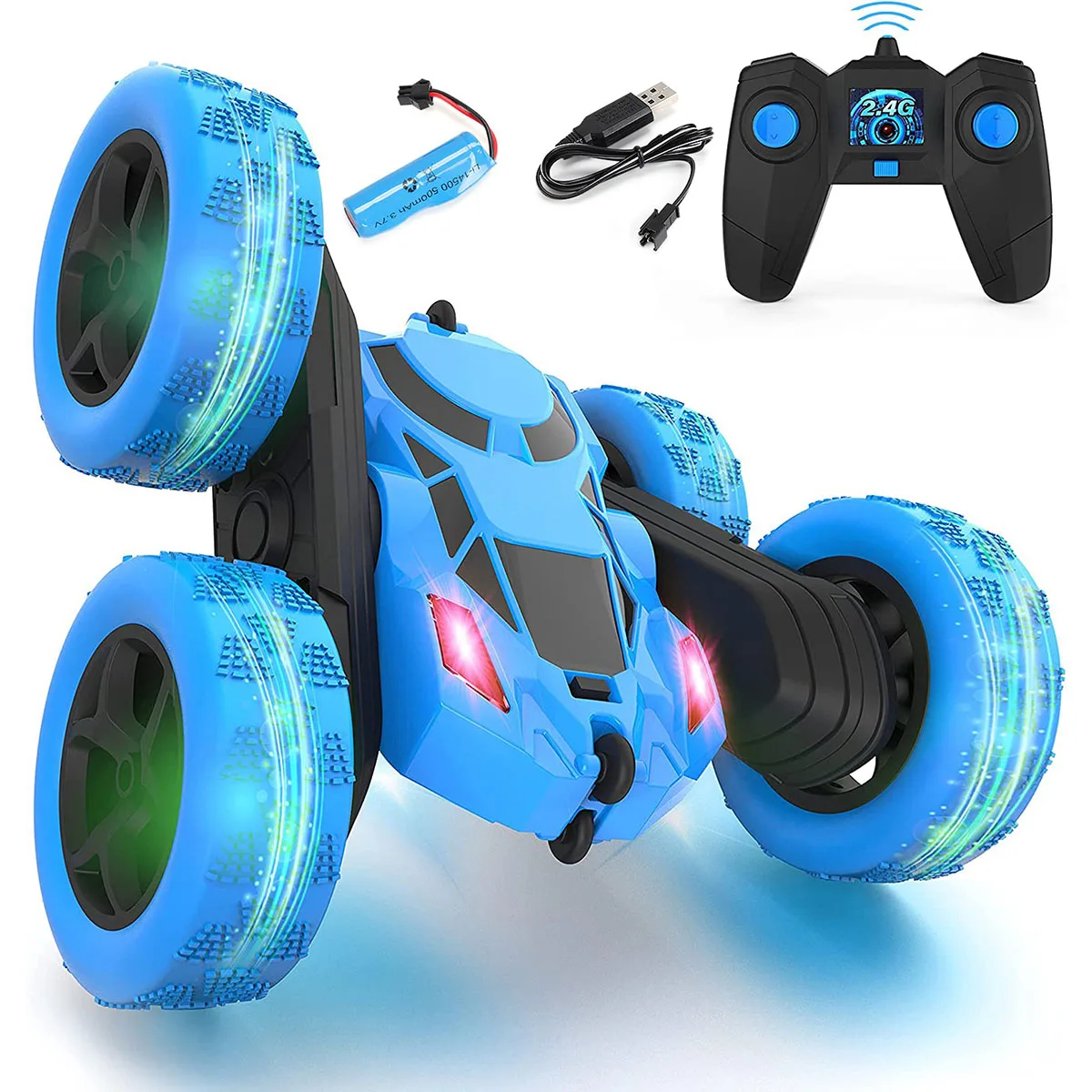2.4G Stunt Remote Control Vehicle Double Sided Rolling Driving New Technology RC - £21.48 GBP+