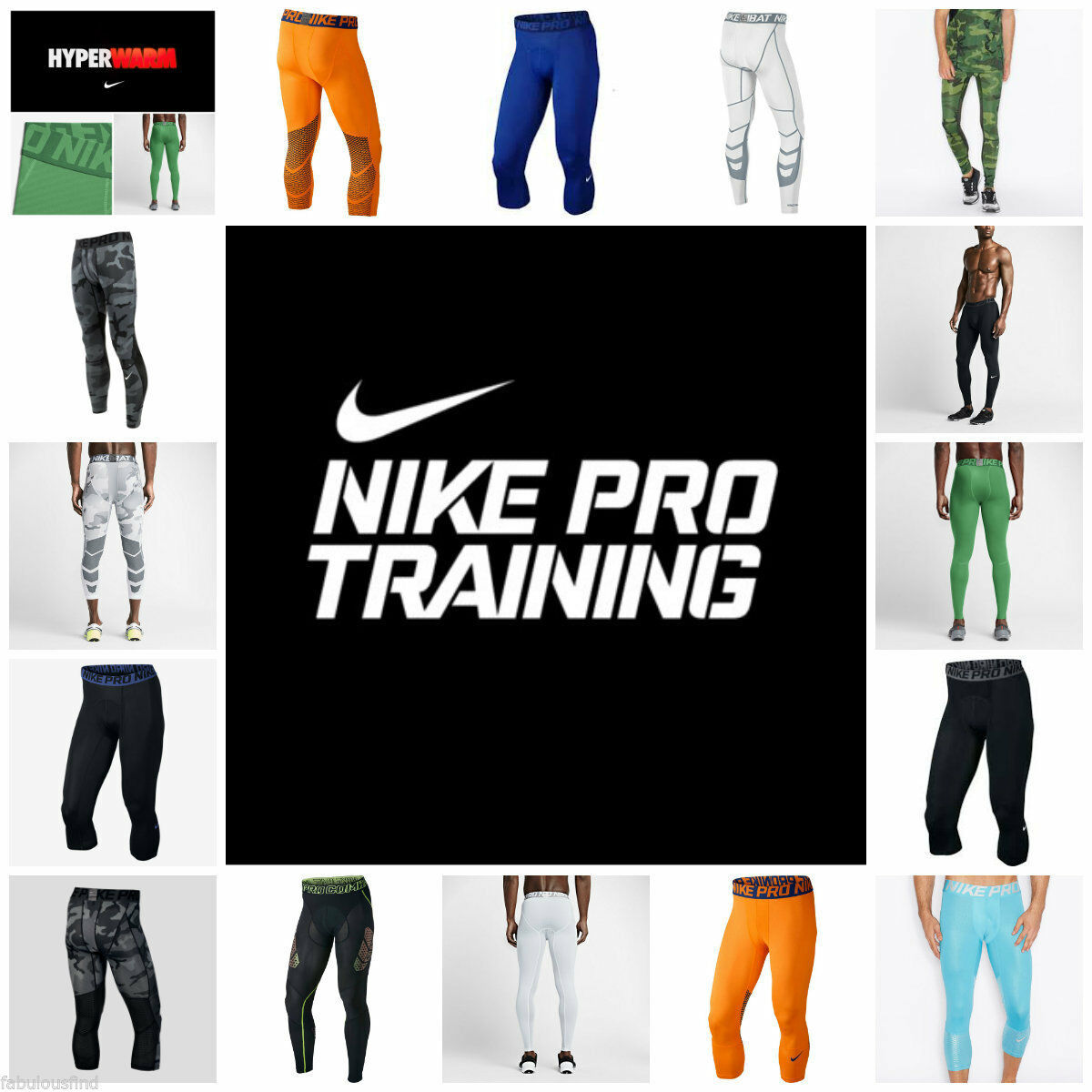 NIKE PRO Mens Compression Training Spandex Tights Base Layer HYPERCOOL/H... - $33.00