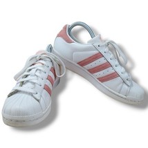 Adidas Shoes Size 7.5 Womens Adidas Superstar Shoes White Glow Pink Shoe... - $79.19