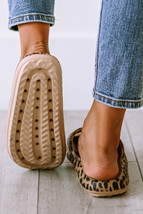 Leopard Print Thick Sole Slip On Slippers - $207.65 MXN