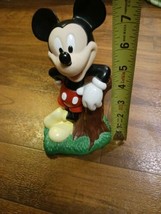  1994 Disney Mickey Mouse Coin Bank Vintage 8&quot;Vinyl Just Toys No Stopper... - £6.19 GBP