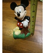  1994 Disney Mickey Mouse Coin Bank Vintage 8&quot;Vinyl Just Toys No Stopper... - €6,83 EUR