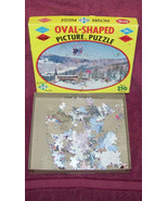 lot of {2} vintage oval jigsaw puzzles { by.built rite} - £18.88 GBP