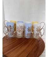 MCM Frank Maietta Daisy Drinking Glasses In Carry Case (Signed) - $69.95