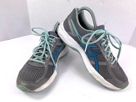 Asics Sneakers Women 9 D Gel-Contend 4 Running Shoes Grey Blue Athletic ... - $27.54