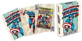 Captain America Comic Art Illustrated Poker Playing Cards Deck, NEW SEALED - £4.85 GBP