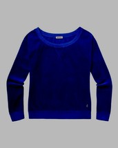JUICY COUTURE VELOUR CREW TOP sweatshirt pullover Atlantis XL - $54.99