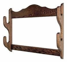 2 Gun Red Oak Display Rack ~ Walnut Finish - £85.13 GBP