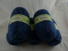 Phentex Marie Eve Acrylic Brushed Yarn Lot of 5 Skeins Bleu Acier 44 Swa... - £26.02 GBP