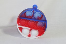 Novelty Keychain (new) ROUND SILICONE - BLUE, RED &amp; WHITE, COMES W/ CHAIN - $7.27