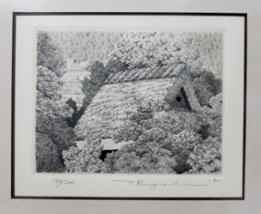 Tanaka Ryohei Yaze In May Original Etching 1980 Signed Numbered 140/200 Framed - $742.49