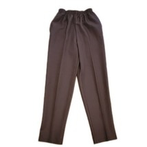 BonWorth Pull On Elastic Waist Brown Pants ~ Sz XS ~ High Rise ~ 29&quot; Inseam - £17.34 GBP