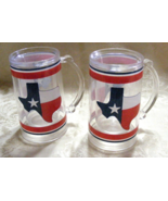 Pair of Vintage Acrylic Texas Lone Star Mugs Cups Tea Glasses 5-a - €25,47 EUR