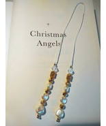 Handmade Beaded Bookmark-Pearl, Gold, and Clear Crystal Glass Beads - $14.85