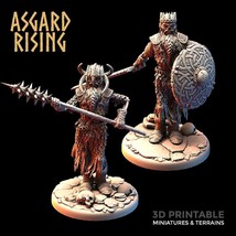 3D Printed Asgard Rising Draugr - Undead Skeleton 2x King Olaf 28mm - 32mm - £6.67 GBP+