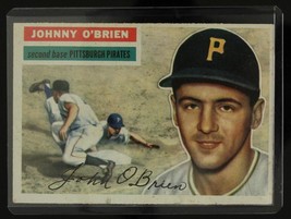 Vintage Baseball Card Topps 1956 Johnny O&#39;brien 2nd Base Pittsburgh Pirates #65 - £7.60 GBP