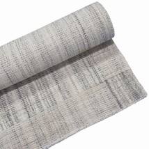 Handmade 100% Wool Grey Rhino Color Grid Area Rugs for Living Room 4x6ft - £322.51 GBP