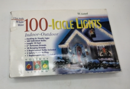 100 Icicle Christmas Lights Indoor-Outdoor Holiday Living Clear Bulbs Wh... - £13.18 GBP