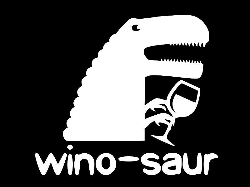 WINOSAUR Wine Connoisseur Winery Vinyl Decal Car Wall Sticker CHOOSE SIZE COLOR