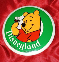 Vintage 80&#39;s Winnie the Pooh Disneyland Button Pin Back 3.5&quot; Collectible... - $10.99