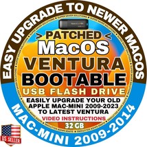 Mac Os Ventura Bootable Usb Patched For Unsupported Apple MAC-MINI, Ships Fast - £15.41 GBP