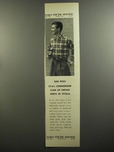 1952 Saks Fifth Avenue Viyella Shirt Ad - Dad picks S.F.A&#39;s connoisseur clan - £14.50 GBP