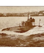 1917 USS Tarantula Submarine Military New York Navy Yard Antique Print - £40.90 GBP