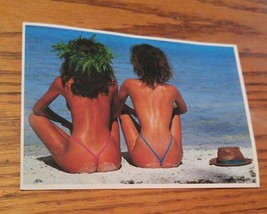 001 VTG 1990&#39;s South Seas Island Girls Postcard Topless Thongs Sexy 19C ... - £3.92 GBP