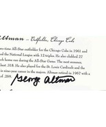 George Altman Signed Program Page Cubs - £15.85 GBP